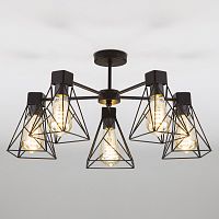 Люстра на штанге Eurosvet 70107/5 черный фото