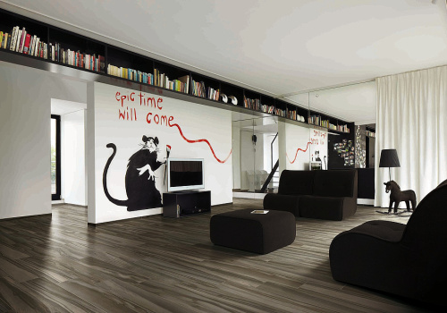 Керамогранит Cerdomus Epic 60380 Dark Brown Ret 20x100 фото 2