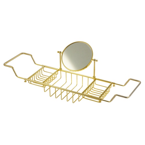 Полка-решетка Migliore Complementi на ванну с оптическим зеркалом, золото 22009