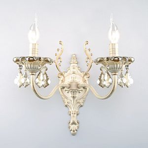 Бра Eurosvet 3281/2 белый с золотом/тонированный хрусталь Strotskis фото