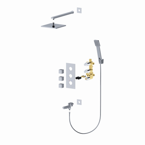 Душевая система встроенная с термостатом Timo Tetra-thermo SX-0199/00SM хром фото 4