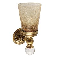 Cтакан настенный Migliore Cristalia, стекло/бронза/Swarovski 16756 фото