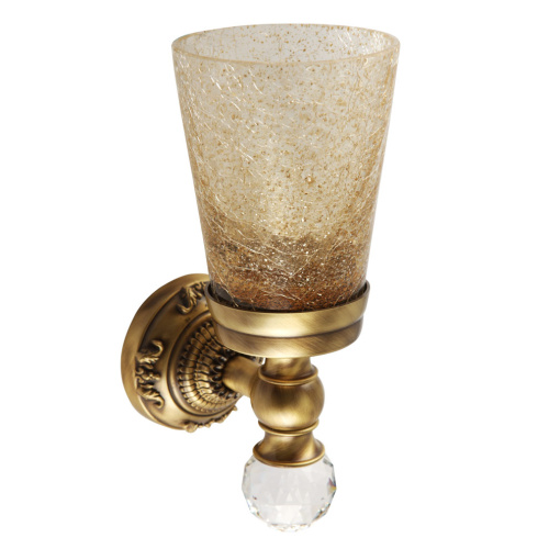 Cтакан настенный Migliore Cristalia, стекло/бронза/Swarovski 16756