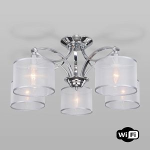 Люстра на штанге Eurosvet 60124/5 хром Smart (60109/5) фото