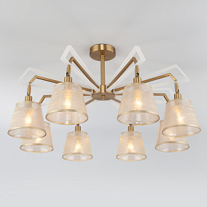 Люстра на штанге Eurosvet 60082/8 золотая бронза фото