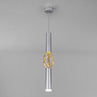 Подвесной светильник Eurosvet 50191/1 LED матовое серебро/матовое золото фото