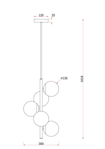 Подвесной светильник Freya FR5199PL-05BS1 фото 3