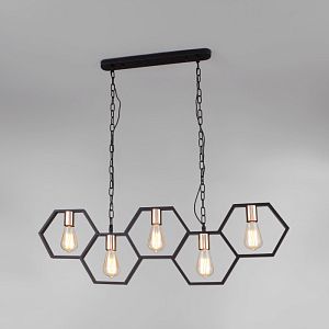 Подвесная люстра Eurosvet 70117/5 черный фото