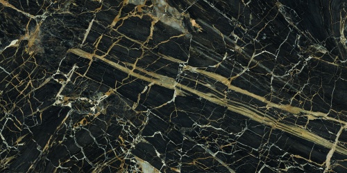 QUA Granite Black Golden 120x60 черный полированная фото 5