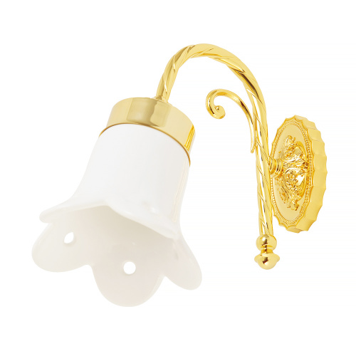 Светильник настенный Migliore Edera, керамика/золото 16951