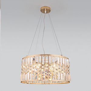 Подвесная люстра Eurosvet 10116/5 золото/прозрачный хрусталь Strotskis фото