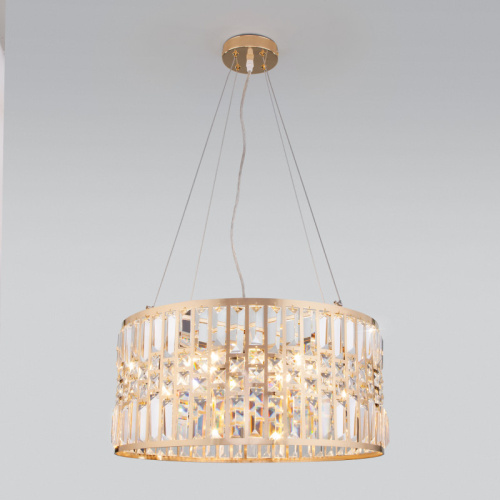Подвесная люстра Eurosvet 10116/5 золото/прозрачный хрусталь Strotskis