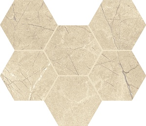 Italon Керамический гранит Charme Extra Floor Project Мозаика Arcadia Hexagon 25x29 патинированный фото
