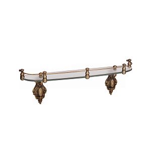 Полка c галереей Migliore Elisabetta L60 см, стекло/бронза 17003 фото