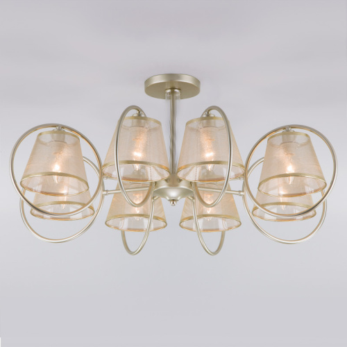 Люстра на штанге Eurosvet 60093/8 перламутровое золото