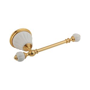 Бумагодержатель Migliore Olivia, керамика белая, золото 17451 фото