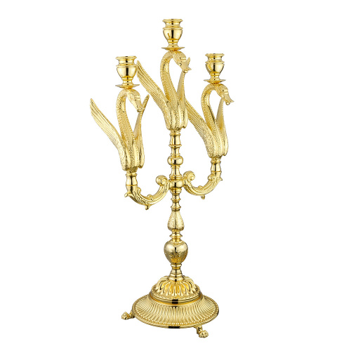 Подсвечник Migliore Luxor тройной H49xL27 см, золото 26146