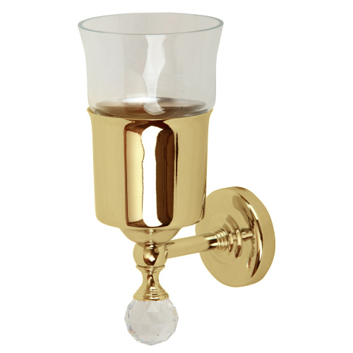 Cтакан настенный Migliore Amerida, стекло/золото/Swarovski 16592