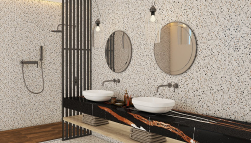 Керамогранит Ocean-Ceramic Chips Stone Bianco 60x120 фото 2