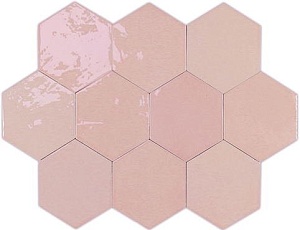 Керамическая плитка WOW Zellige Hexa Pink 122082 -10.8x12.4 фото