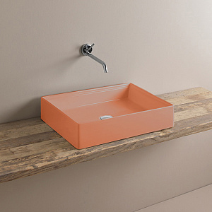Artceram Scalino Раковина 38х55 см, без отв,, накладная, без слив-перелива, цвет: arancio cammeo фото