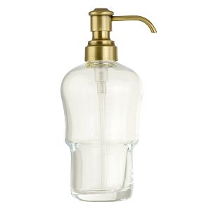 Колба дозатора для жидкого мыла Migliore Fortuna с диспенсером универсальная, стекло прозрачное/бронза 27748 фото