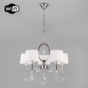 Подвесная люстра Eurosvet 10127/5 хром/прозрачный хрусталь Strotskis Smart (10093/5) фото