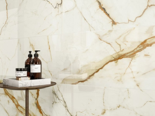 Керамогранит Atlas Concorde A3W0 Marvel Shine Calacatta Imperiale Lappato 75х75 фото 2