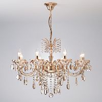 Подвесная люстра Eurosvet 10025/8 золото/тонированный хрусталь Strotskis фото