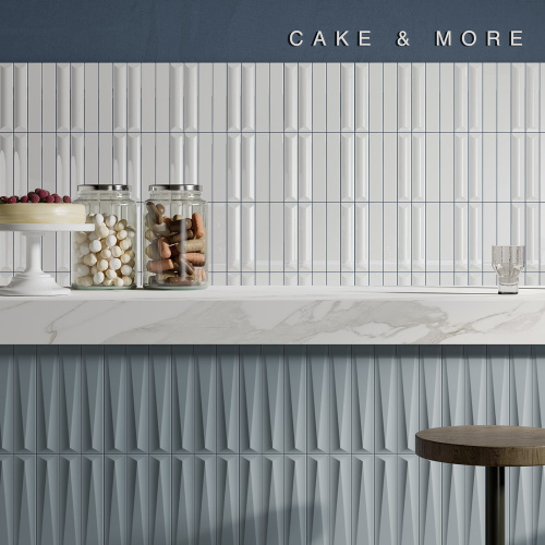 Керамическая плитка Ava Ceramica 192101 Up Cuscino White Matte 25x5 фото 2